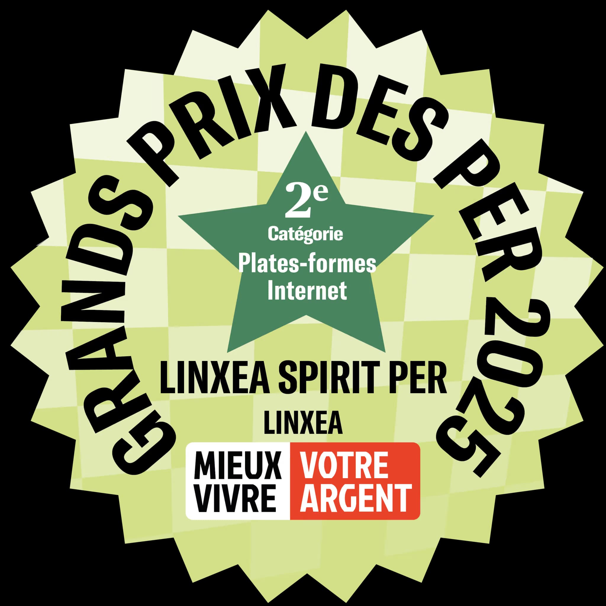 2ème place au Grand Prix des PER - Linxea Spirit PER - Mieux vivre votre argent - 2025